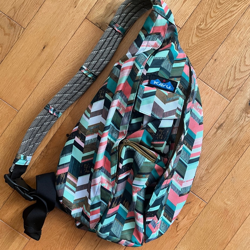 Kavu Multicolor Chevron Sling Bag